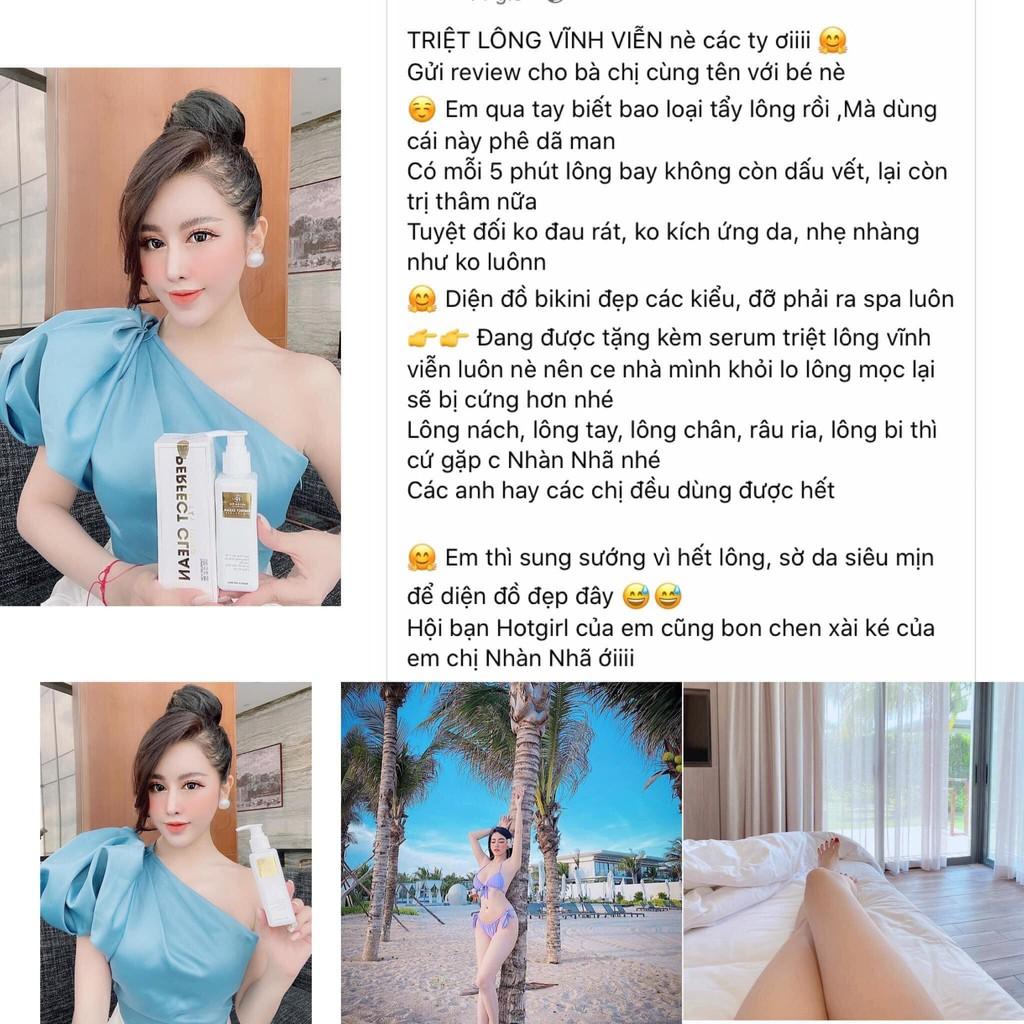 Combo kem tẩy lông Huyền Phi 120ml đánh bay mọi loại lông an toàn không đau+ 12pcs Bông nở rửa mặt