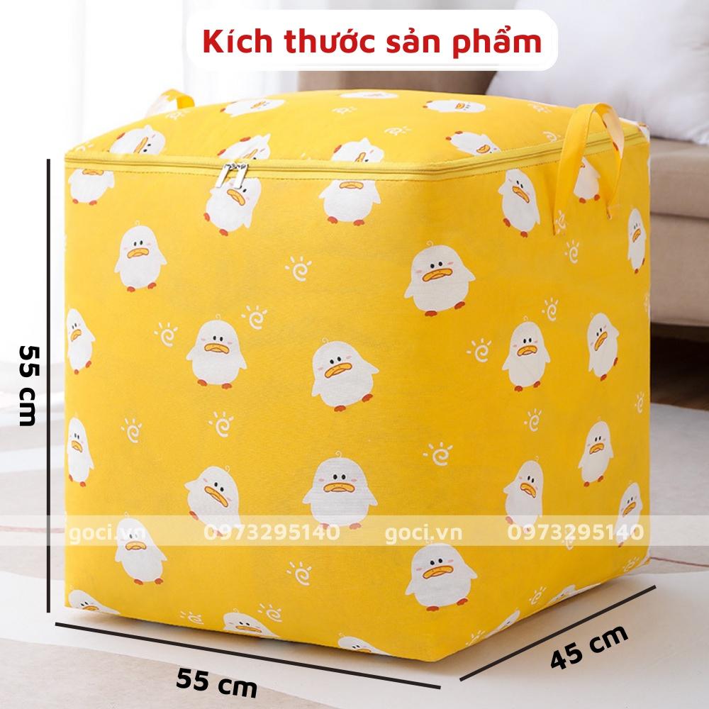 Túi đựng chăn màn quần áo 100L đa năng vải canvas túi có nắp khoá miệng chống thấm nước và côn trùng cất trữ đồ tiện lợi
