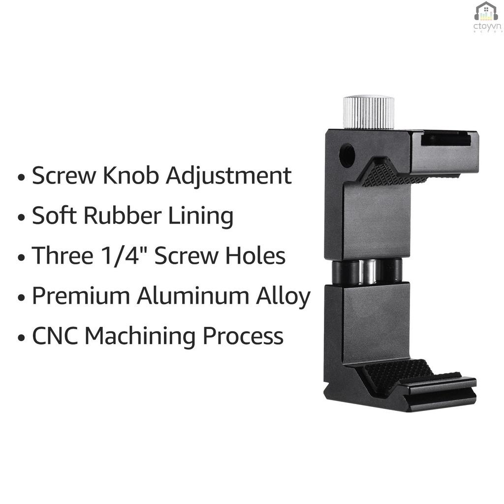Kẹp gắn điện thoại với lỗ vít 1/4 inch thông dụng cho giá đỡ ba chân