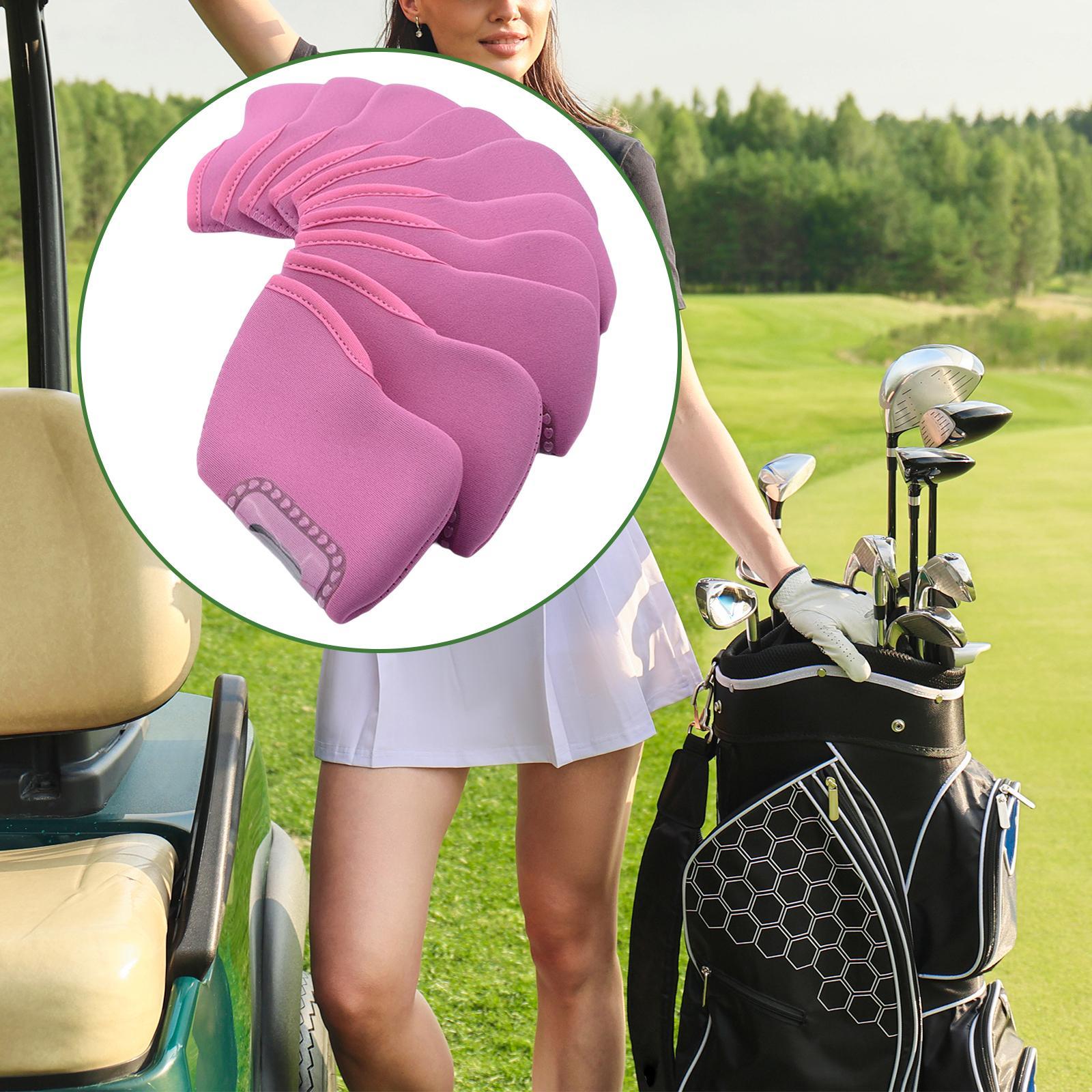 10Pcs Golf Iron Club Head Covers Golf Headcover Waterproof Golf Club Head Cover for Outdoor Sports