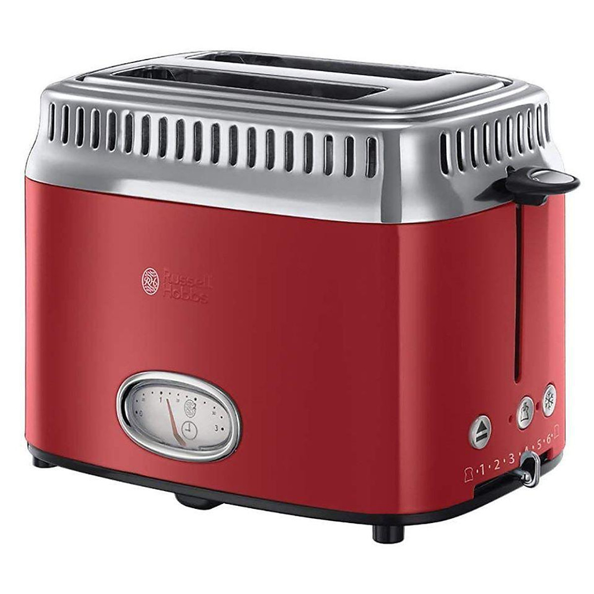 Máy Nướng Bánh Mì Russell Hobbs, Bread Toaster Retro, Công Suất 1300W, 6 Mức Nhiệt, Nhập Đức