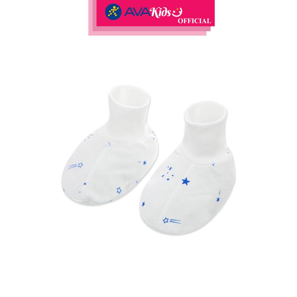 Bộ bao tay, bao chân sao băng IQ Baby màu trắng (0 - 3 tháng) - Hàng Chính Hãng