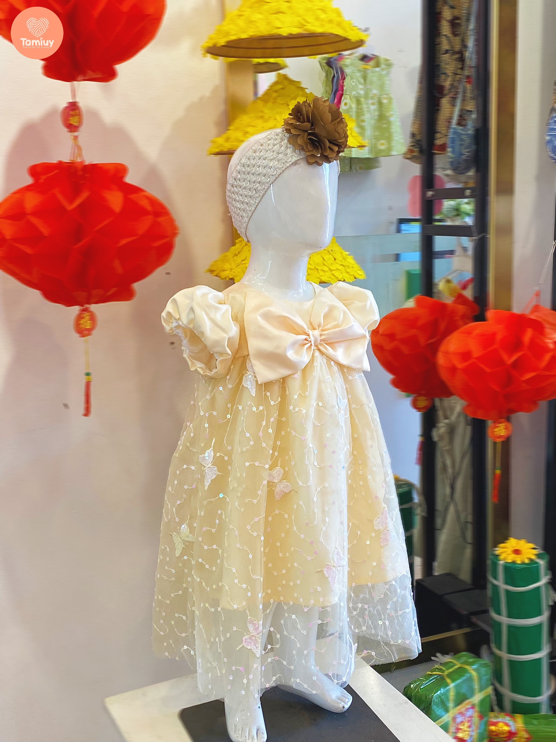 Đầm Dạ Hội Tamiuy Với Họa Tiết Kim Sa Bướm Chất Liệu Cao Cấp Xinh Xắn Thoải Mái Cho Các Bé Dự Tiệc Chụp Ảnh
