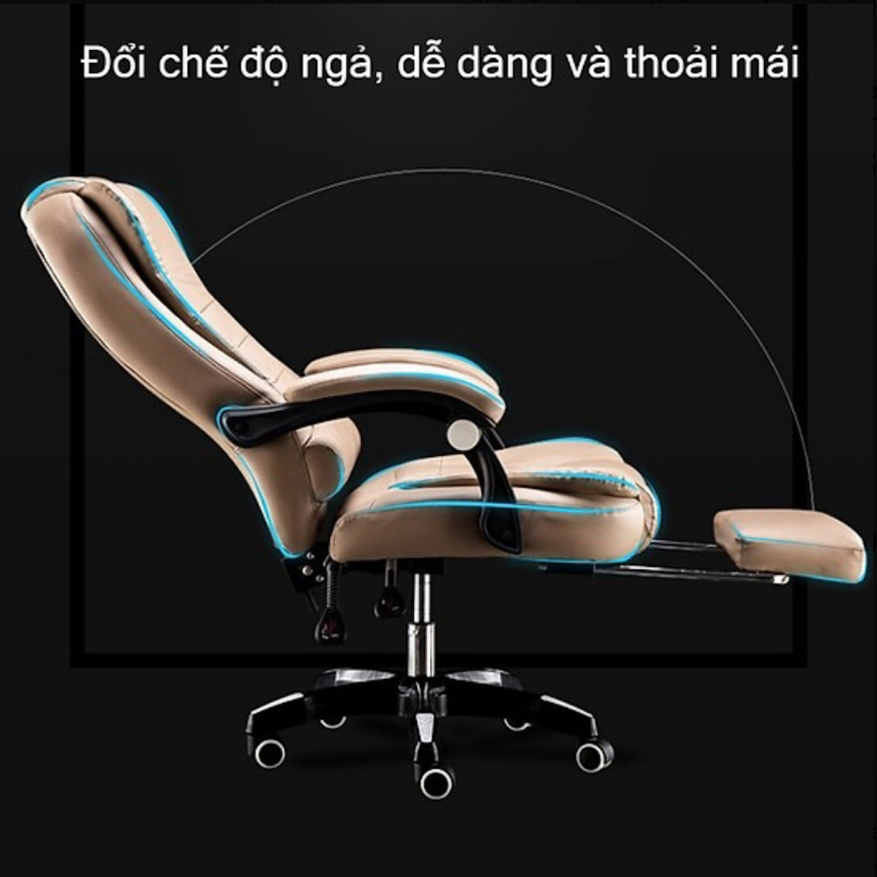 Ghế massage văn phòng nhập khẩu DA001 (ĐEN/KEM)