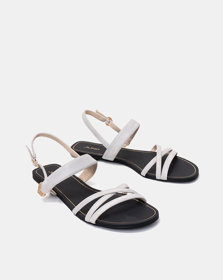 Giày Sandal 1cm Nữ Thời Trang JUNO Bệt Gắn Khoá Trang Trí SD01113