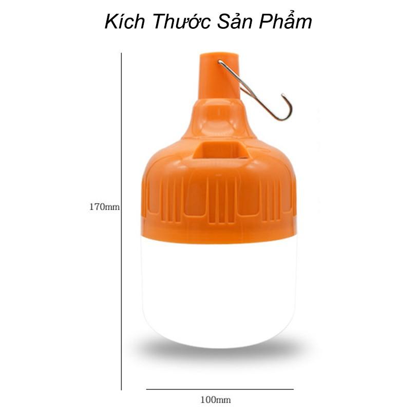 Bóng Đèn Tích Điện Loại 100W Siêu Sáng Có Móc Treo Tiện Lợi