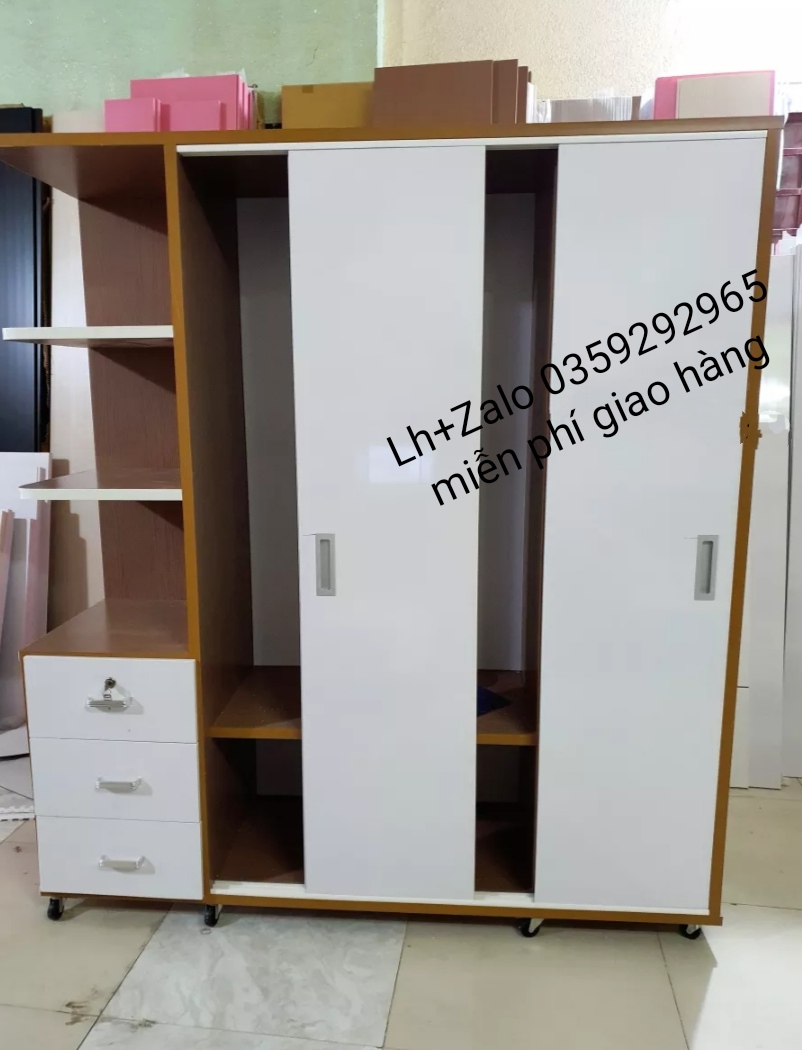 Tủ nhựa đài Loan 3 cánh 1 kệ cửa lùa