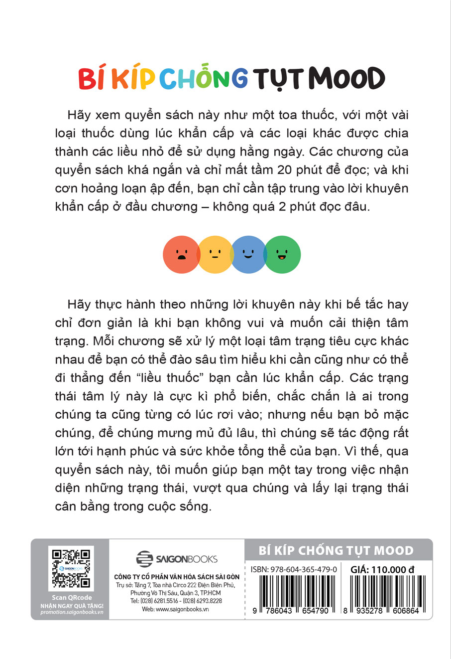 Bí kíp chống tụt mood - Tác giả Dr. Olivia Remes - hiểu rõ cảm xúc của bản thân và học cách quản lý cảm xúc để điều chỉnh