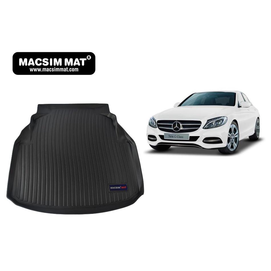Thảm lót cốp xe ô tô Mercedes C class nhãn hiệu Macsim chất liệu TPV cao cấp màu đen