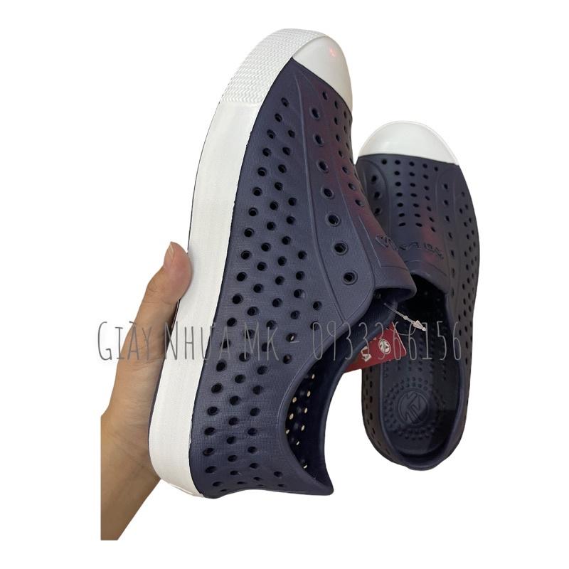 Giày sneaker nhựa nam đi mưa siêu nhẹ siêu mềm nhiều lỗ thoáng khí siêu mát siêu êm chống nước - GL025