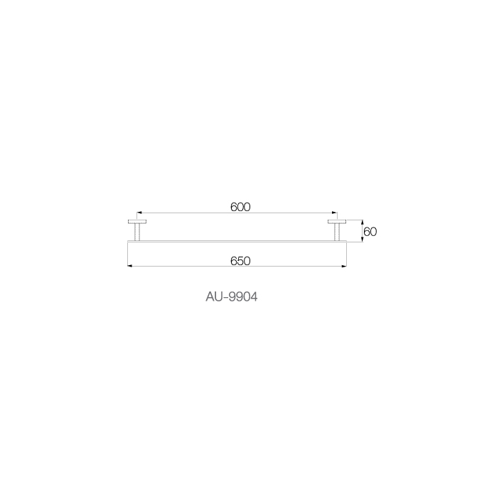 Thanh treo khăn 60cm - AU-9904 -  INOX SUS 304