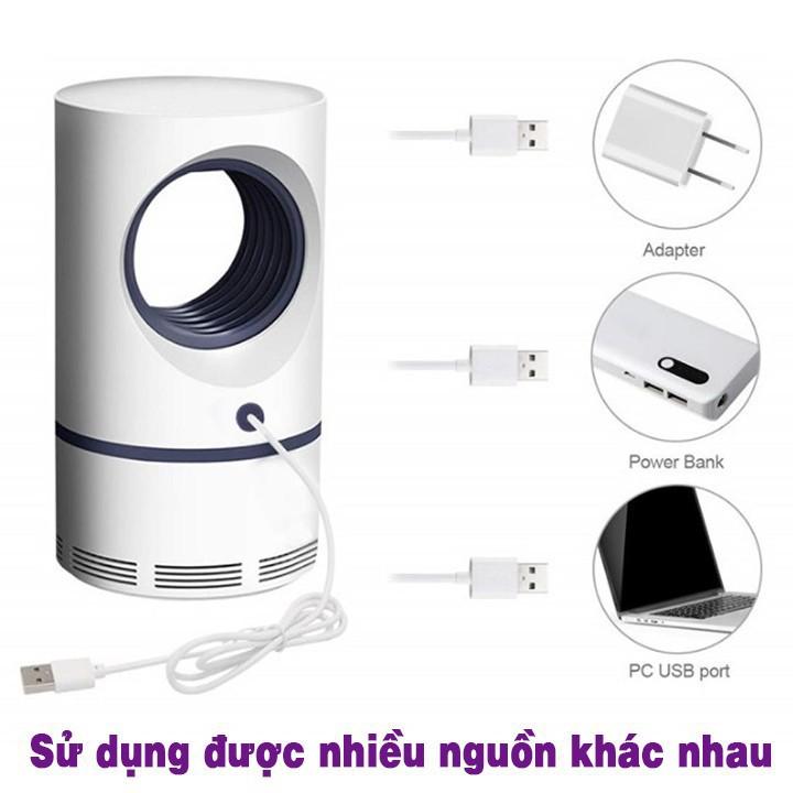 Đèn bắt muỗi hình trụ thông minh bóng hút led tia uv đầu cắm cổng usb cho phòng ngủ