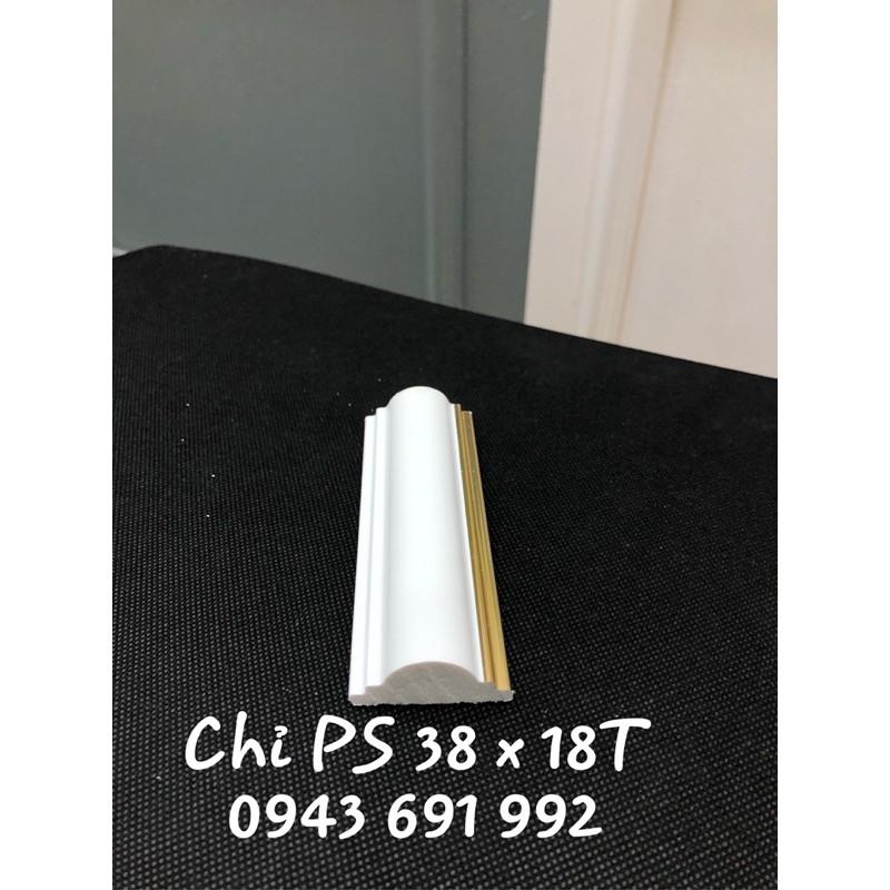 Chỉ nhựa composite trắng viền cạnh vàng bóng bản 3,8cm