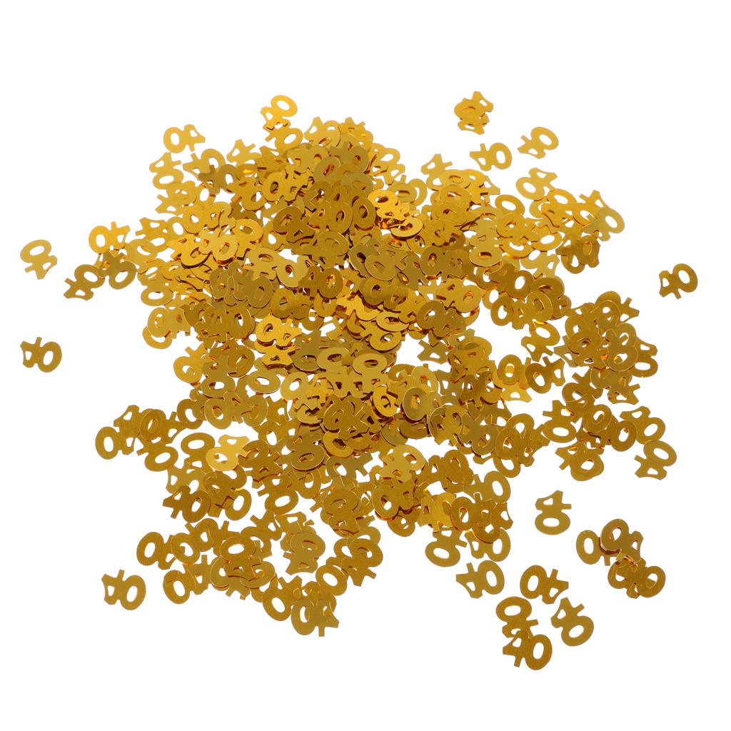 Table Confetti Age Birthday Party Wedding Anniversary Table Confetti Gold