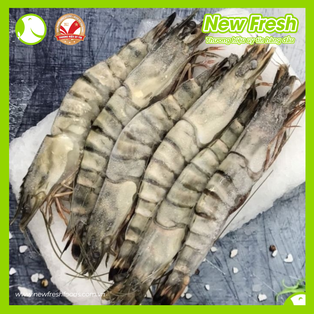 Tôm Sú Sinh Thái Nguyên Con Thịt Giòn Ngọt Giàu Omega3 Size 20-30 Con Hộp 1Kg