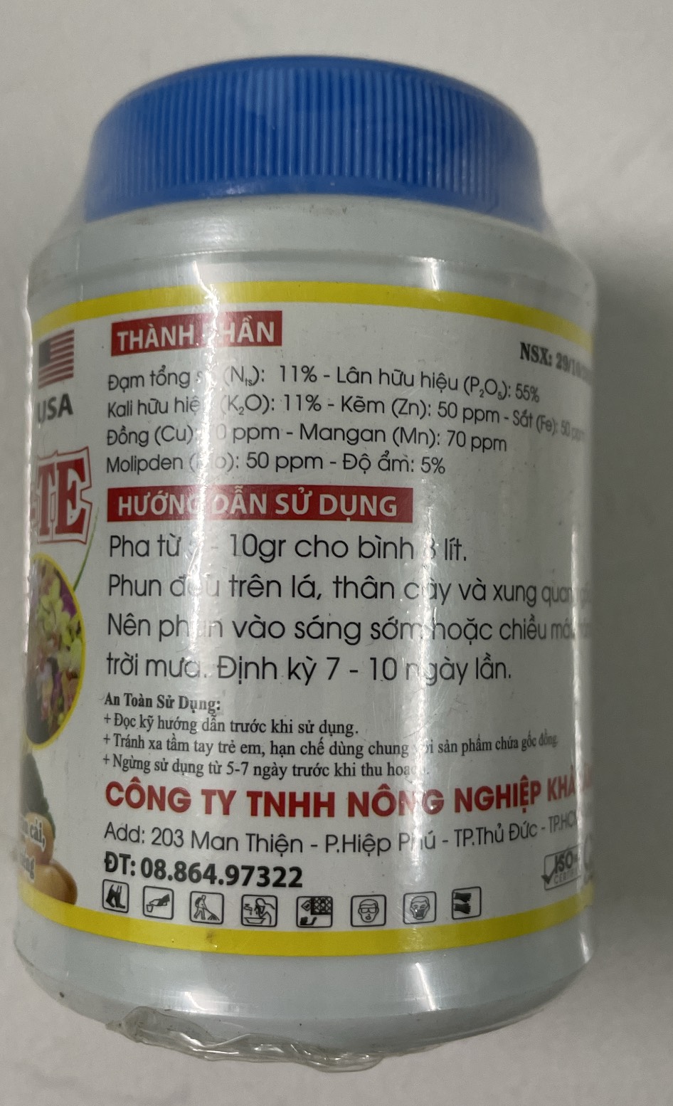 Phân bón NPK tạo mầm hoa cực mạnh 10-60-10 TE _ KL lọ 100gr