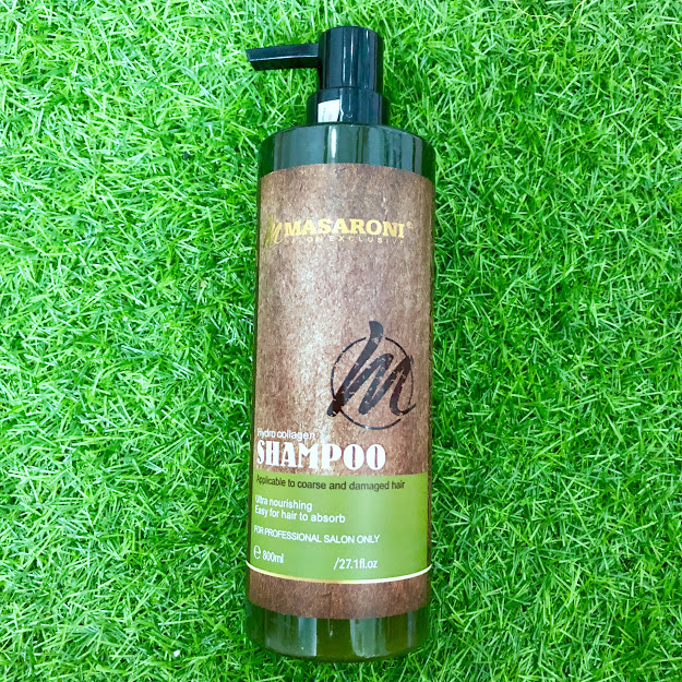 Dầu gội Masaroni Rich Biotin Hydro Collagen Shampoo phục hồi siêu mượt tóc Canada 800ml