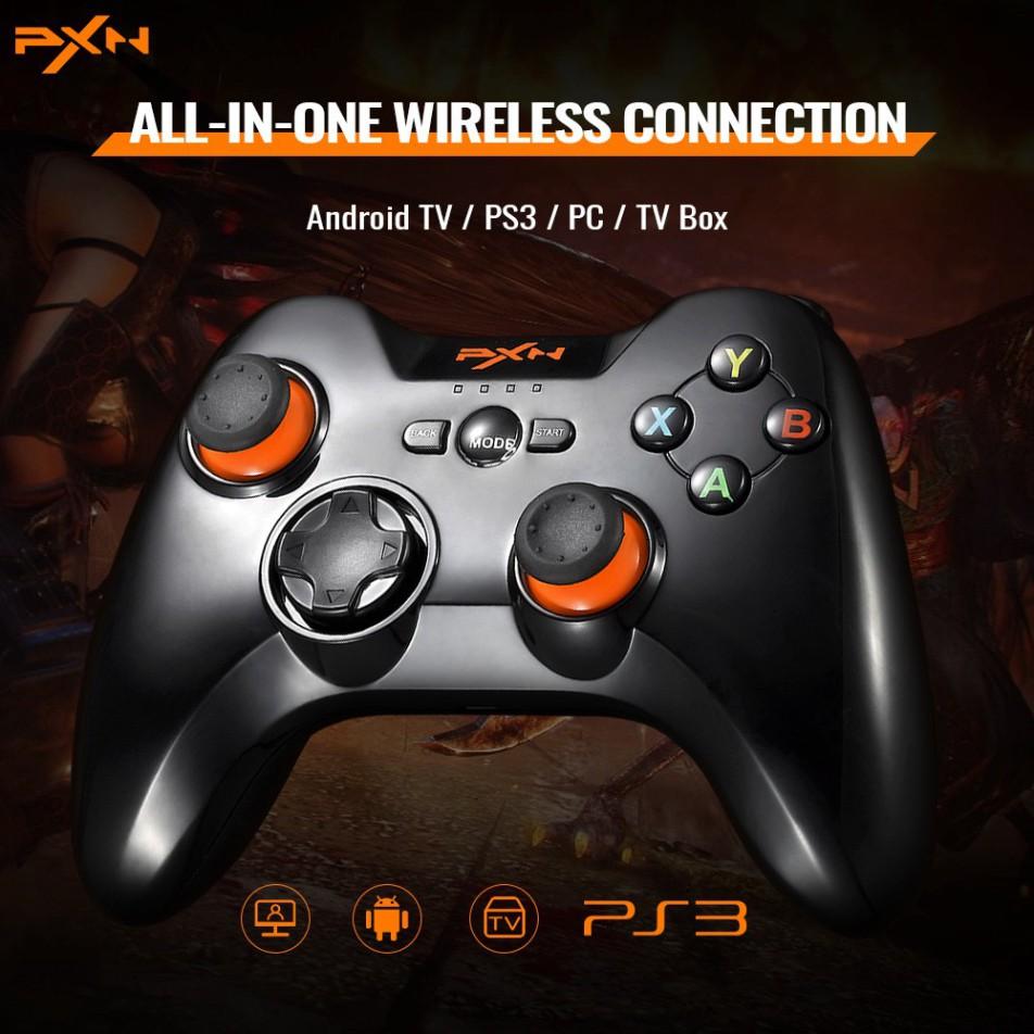 Tay cầm chơi game không dây PXN 9613 Black Bluetooth form XBOX dành cho PC / Android / Smart TV / PS3 - - HÀNG CHÍNH HÃNG