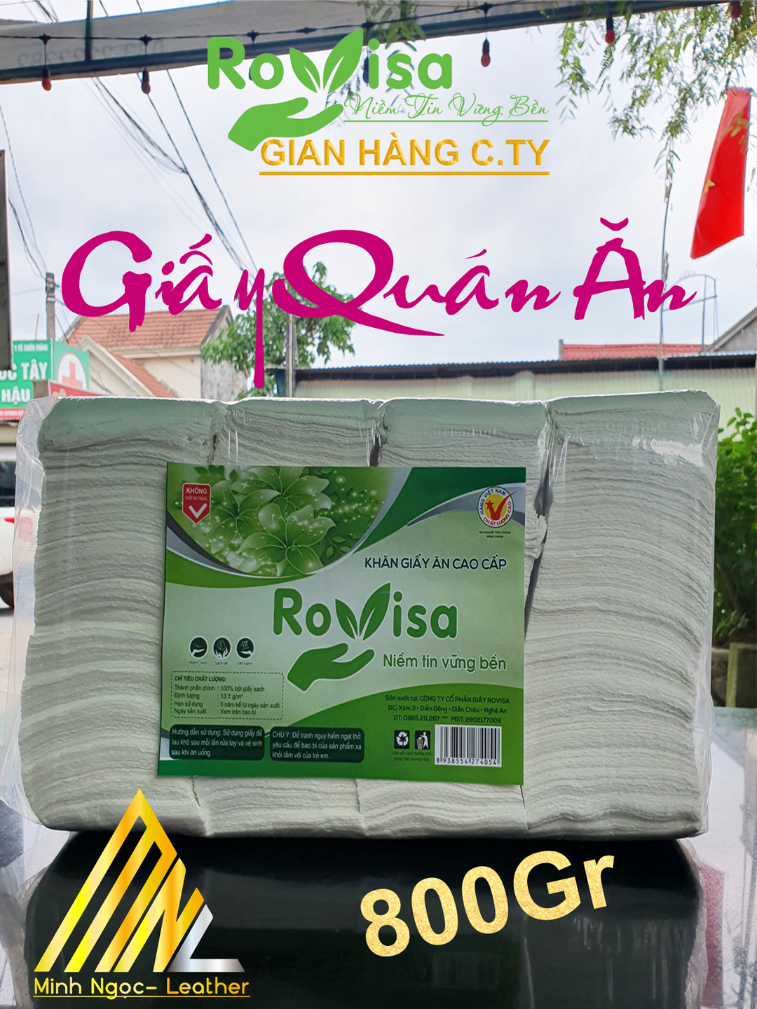 1 Bịch 500Gr khăn giấy ăn đa năng dành cho nhà hàng, quán ăn, khách sạn, căng tin, văn phòng, trường học, bệnh viện