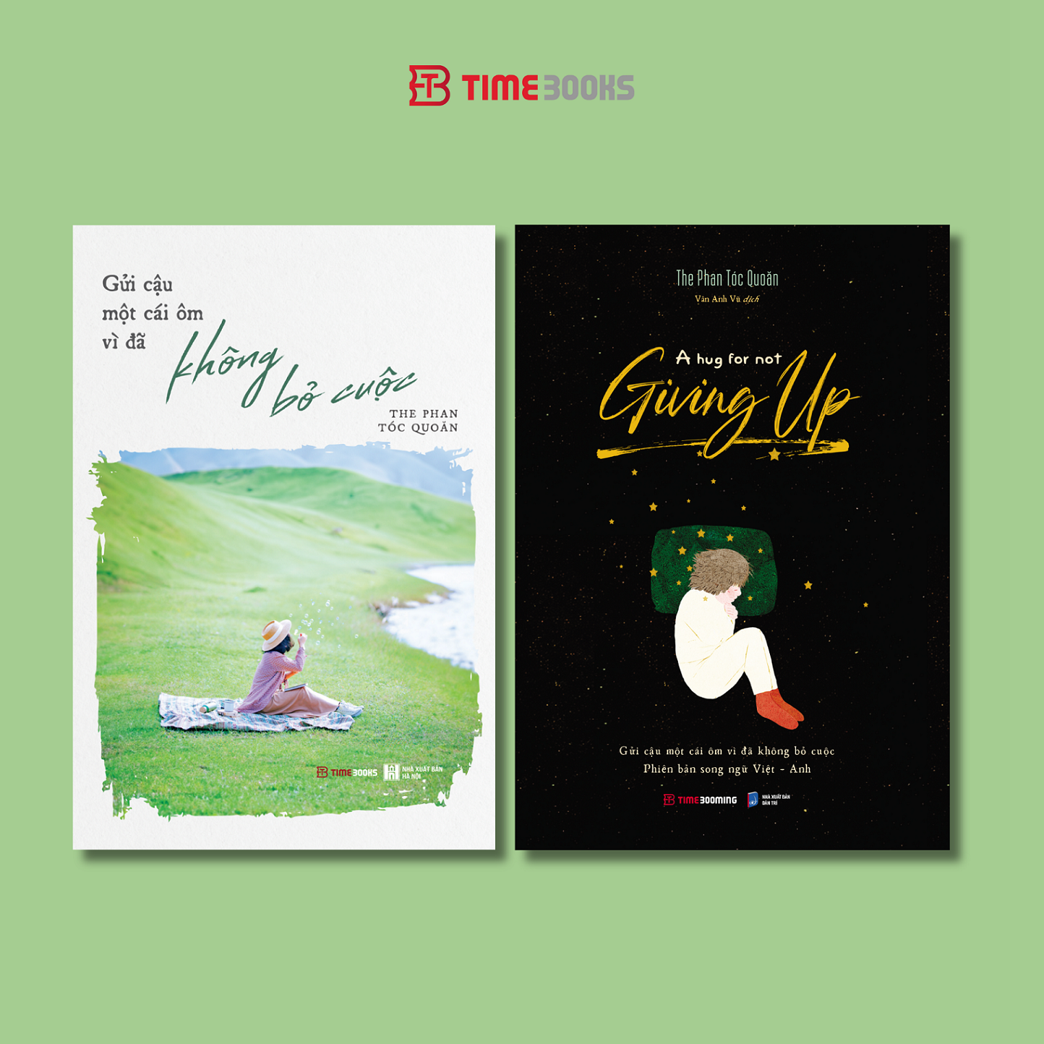 Combo Sách Gửi Cậu Một Cái Ôm Vì Đã Không Bỏ Cuộc Tiếng Việt + song ngữ Việt - Anh