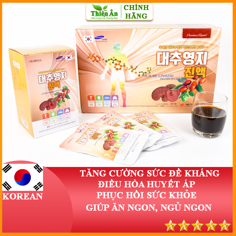 Nước Linh Chi Táo Đỏ Hàn Quốc Daedong Korea Ginseng 80ml x 30 Gói