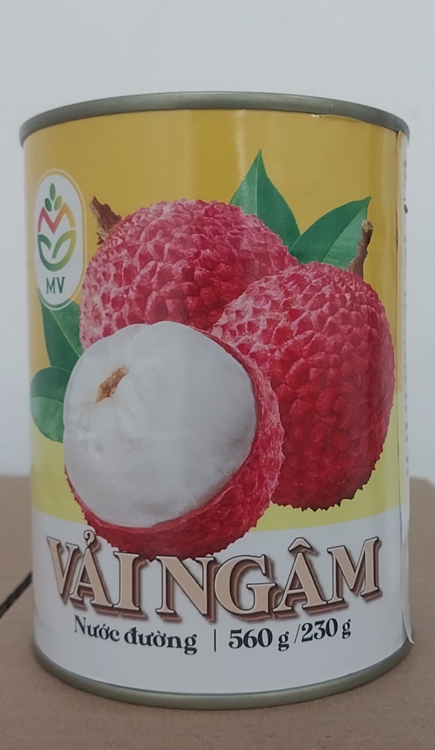 VẢI NGÂM NƯỚC ĐƯỜNG 560GR (Vải MV vàng)