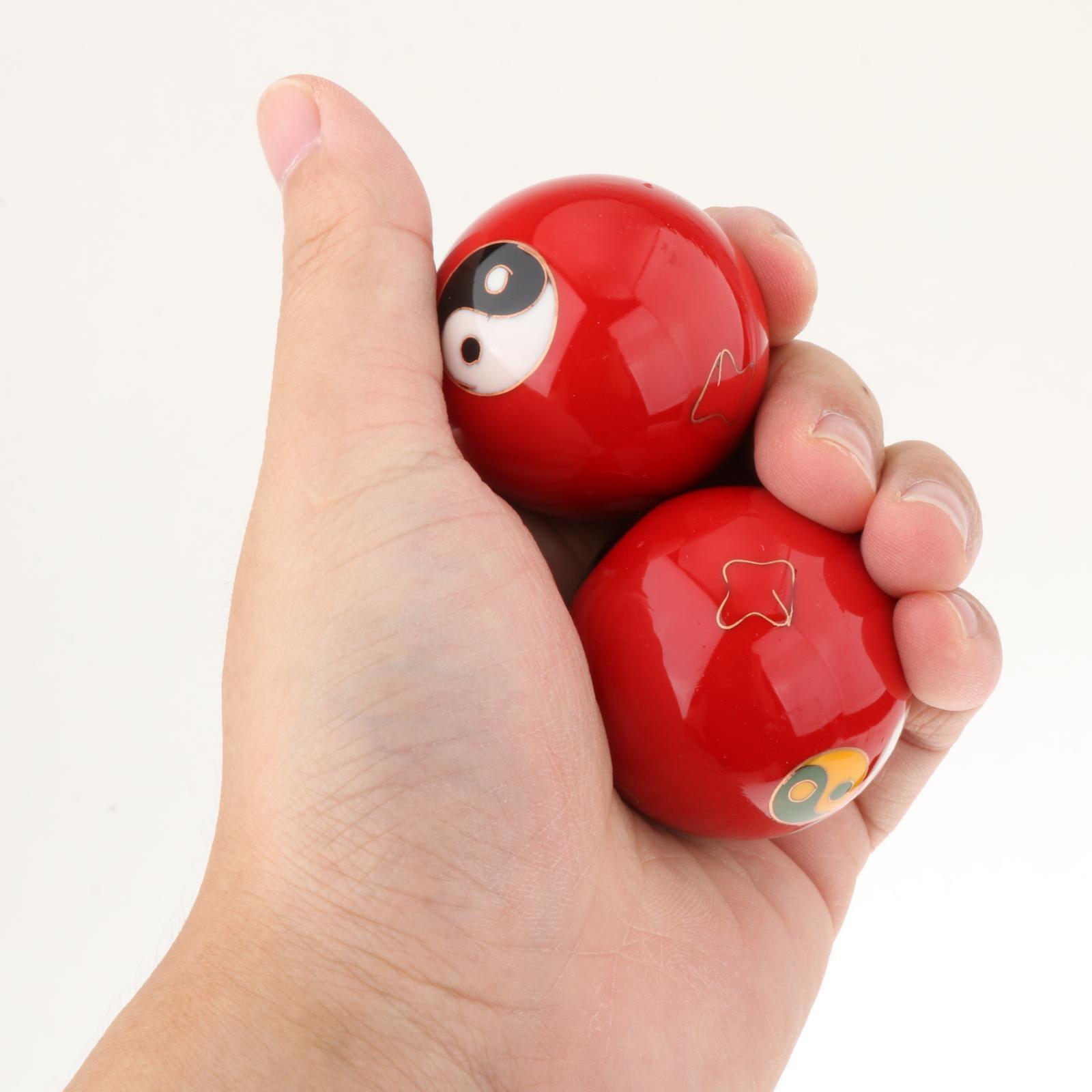 2 Pieces Massage Balls with Storage Box Baoding Balls for Middle Aged People