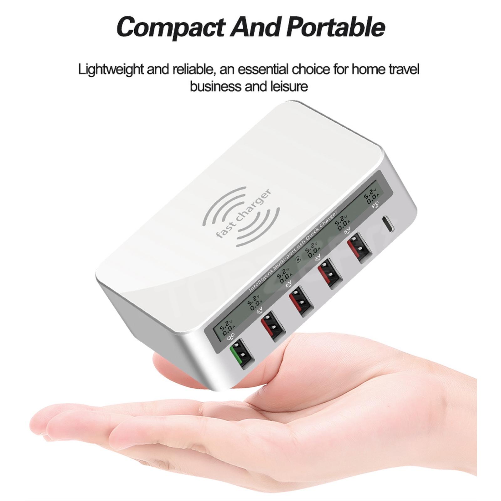 6 Ports USB Charger Charging Multiple Mobile Phone Smart Adapter QC 3.0 EU