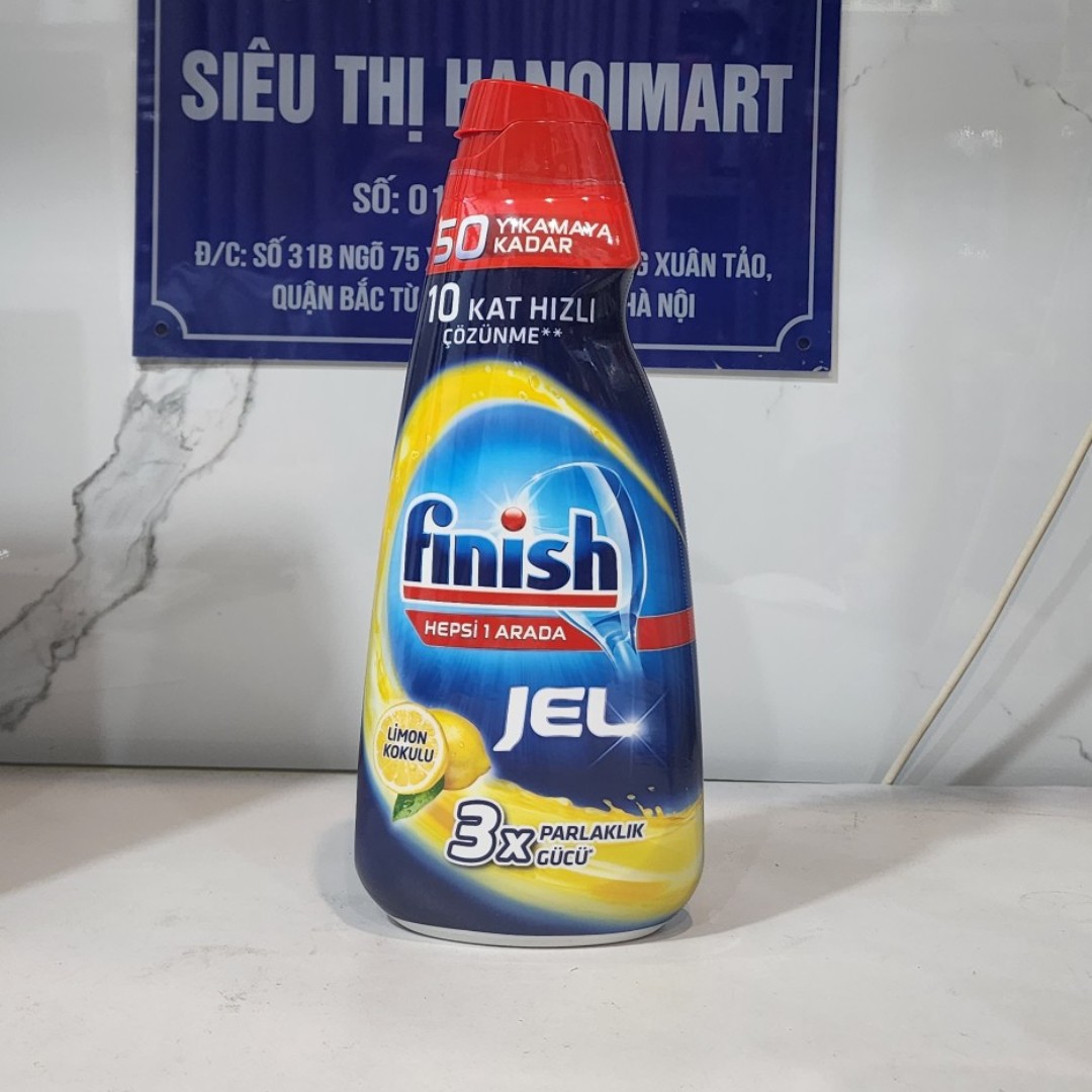 Chai 650ml Gel rửa chén Finish All in 1 Max – –