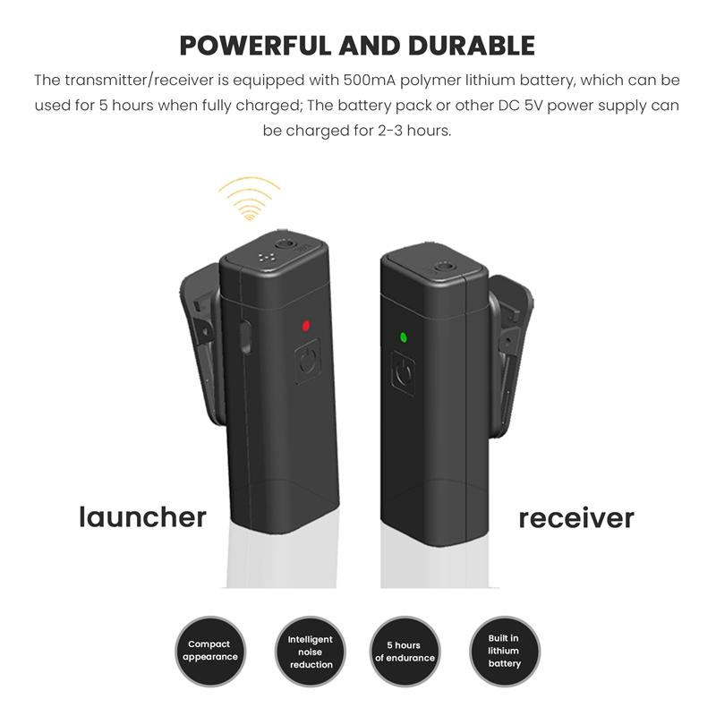 Hệ thống màn hình trong tai không dây UHF Bộ thu phát 1 Bộ thu 1 Bộ phát  Màu sắc: đen