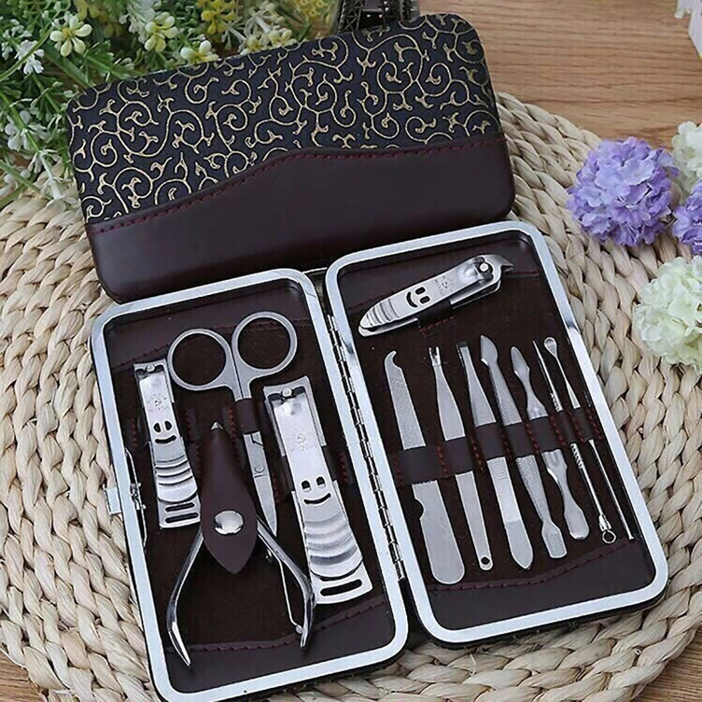 Bộ làm móng 12 món - bấm, cắt móng tay, lấy ráy tai Nail Clipper thép không gỉ