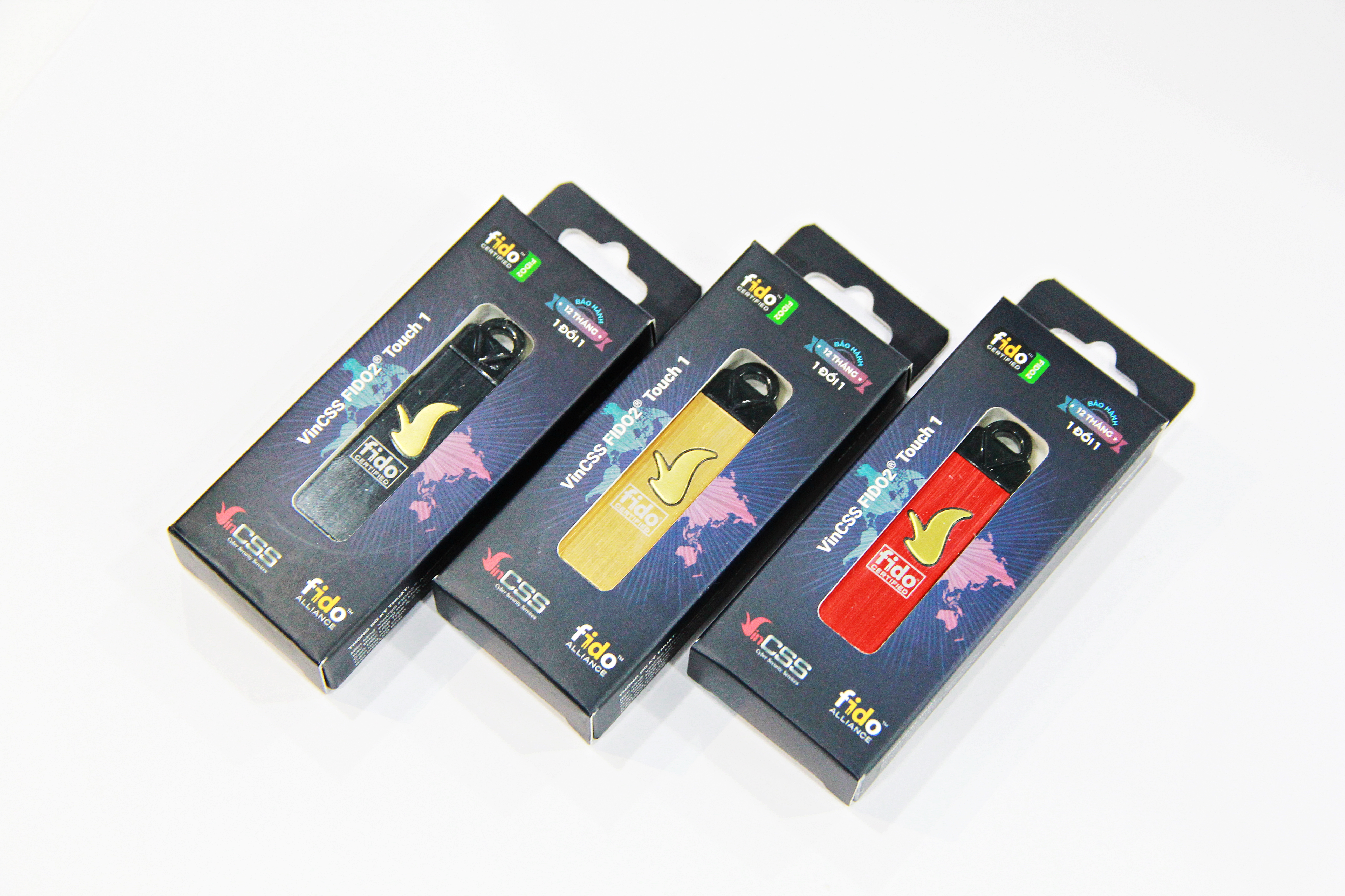 Combo 5 Khóa bảo mật VinCSS FiDO2® Touch 1 (USB-A) - Multi Factor authentication (MFA) - Security Key and passkey - Chuẩn FIDO2 - Bảo vệ tài khoản online - Hàng chính hãng