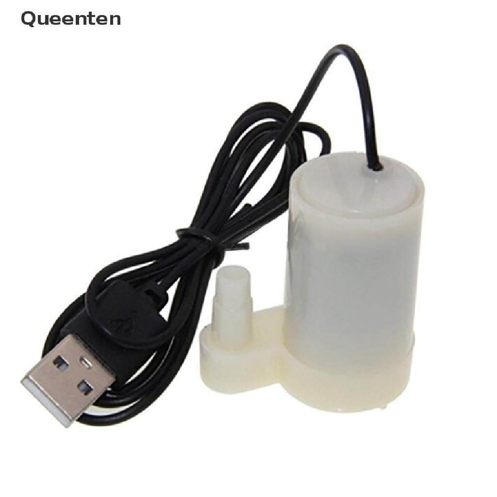 Queenten USB Micro Submersible Mini Water Pump for Fish Tanks Aquarium Fountain DC Motor QT