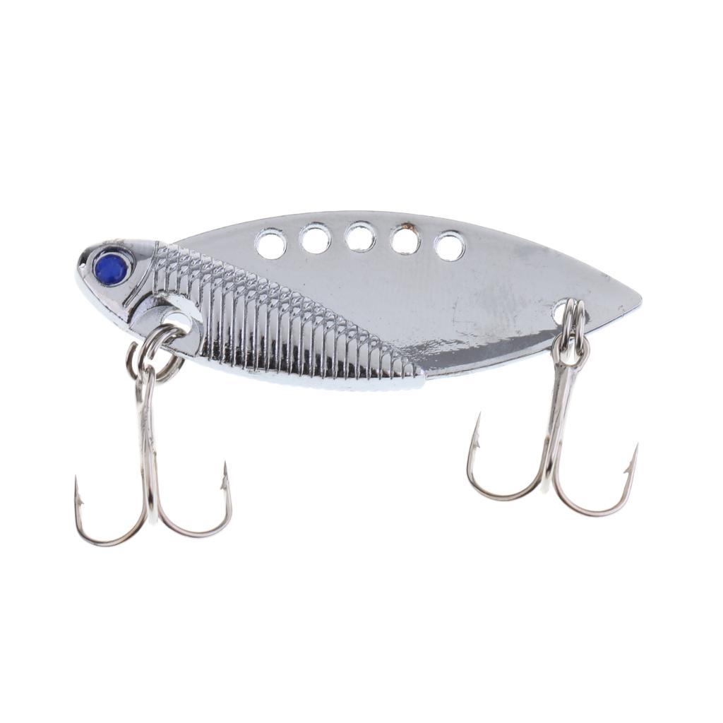 3Pcs Silver Minnow Spoon Hard Bait Metal Fishing Lures Baits with Treble Hooks Suit for Pike, Largemouth Bass, Walleye, Salmon and Trout Fishing
