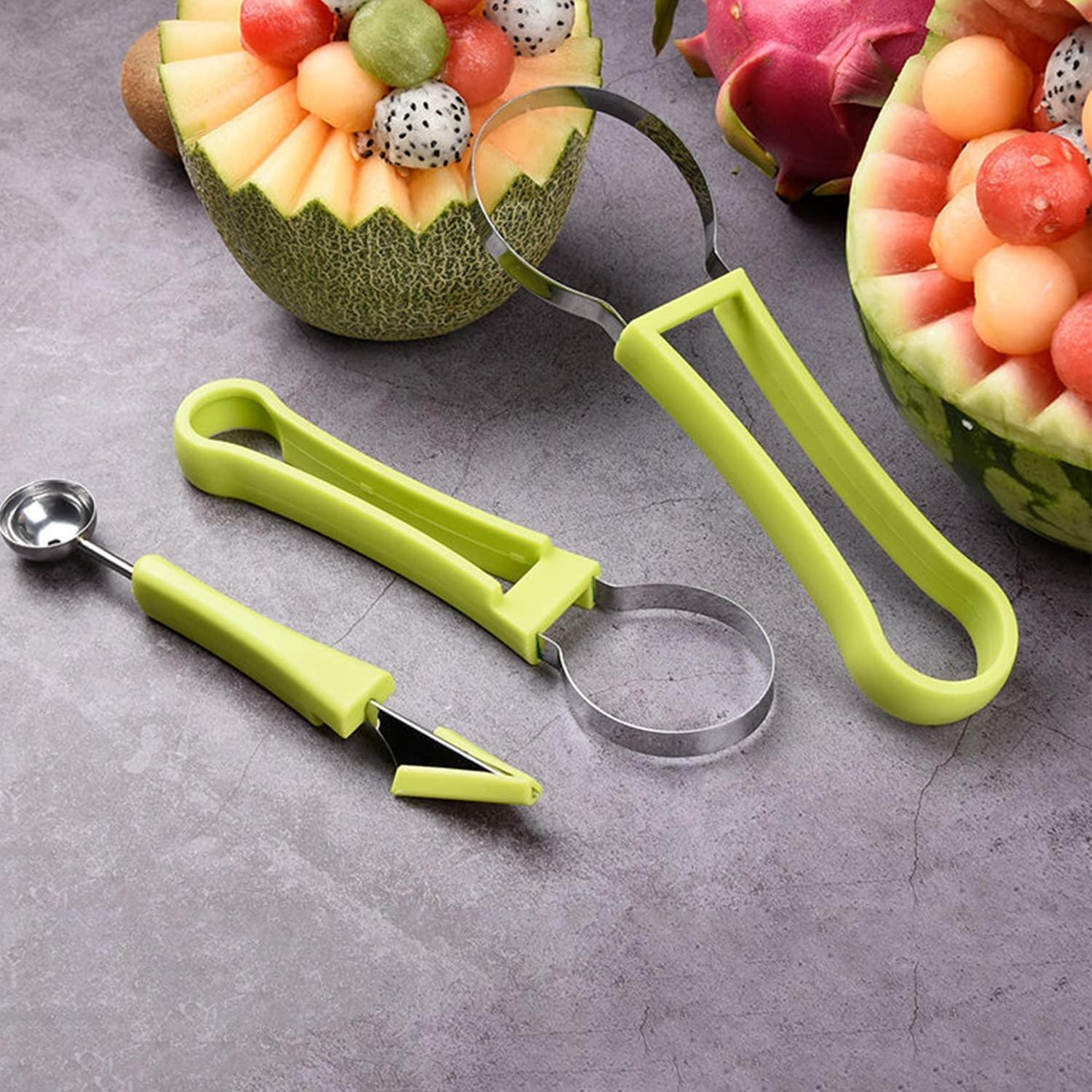 Bộ Dụng Cụ Cắt Trái Cây Cắt Dưa Hấu Bằng Thép Không Gỉ 4 Trong 1 Chuyên Nghiệp