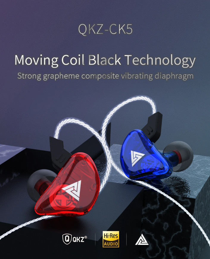 Tai Nghe Phone QKZ CK5 Âm Thanh HiFi Strong Bass, Chống Ồn, Có Mic Đàm Thoại, Nghe Nhạc, Xem Phim, Chơi Game Cực Đỉnh Hàng Chính Hãng