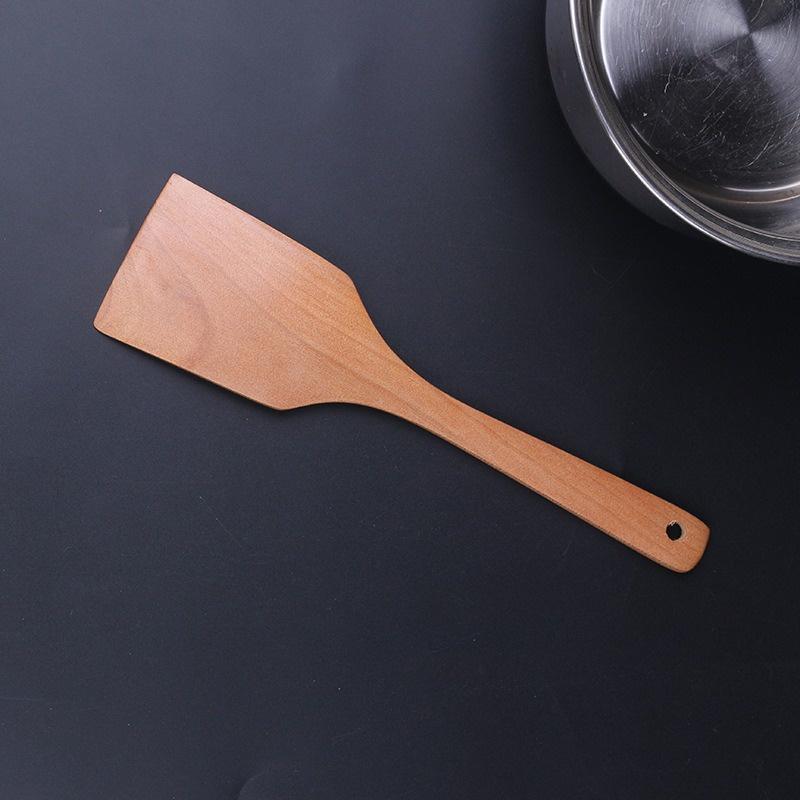 Thìa Muỗng Gỗ Hàn Quốc Cán Dài Múc Kem Lật Thực Phẩm Decor Thìa Nhà Bếp