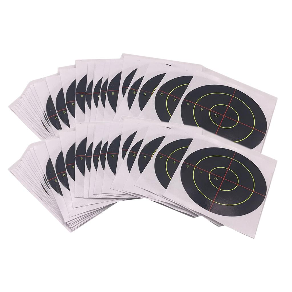 100pcs Shooting Targets Reactive Splatter Adhesive Paper Target 7.5cm