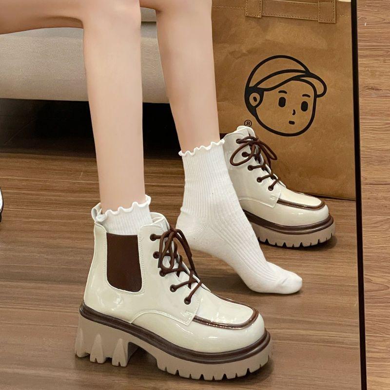 Giày Bốt Martin Mỏng Phong Cách Anh Quốc Thời Trang Mùa Thu 2022 Mới