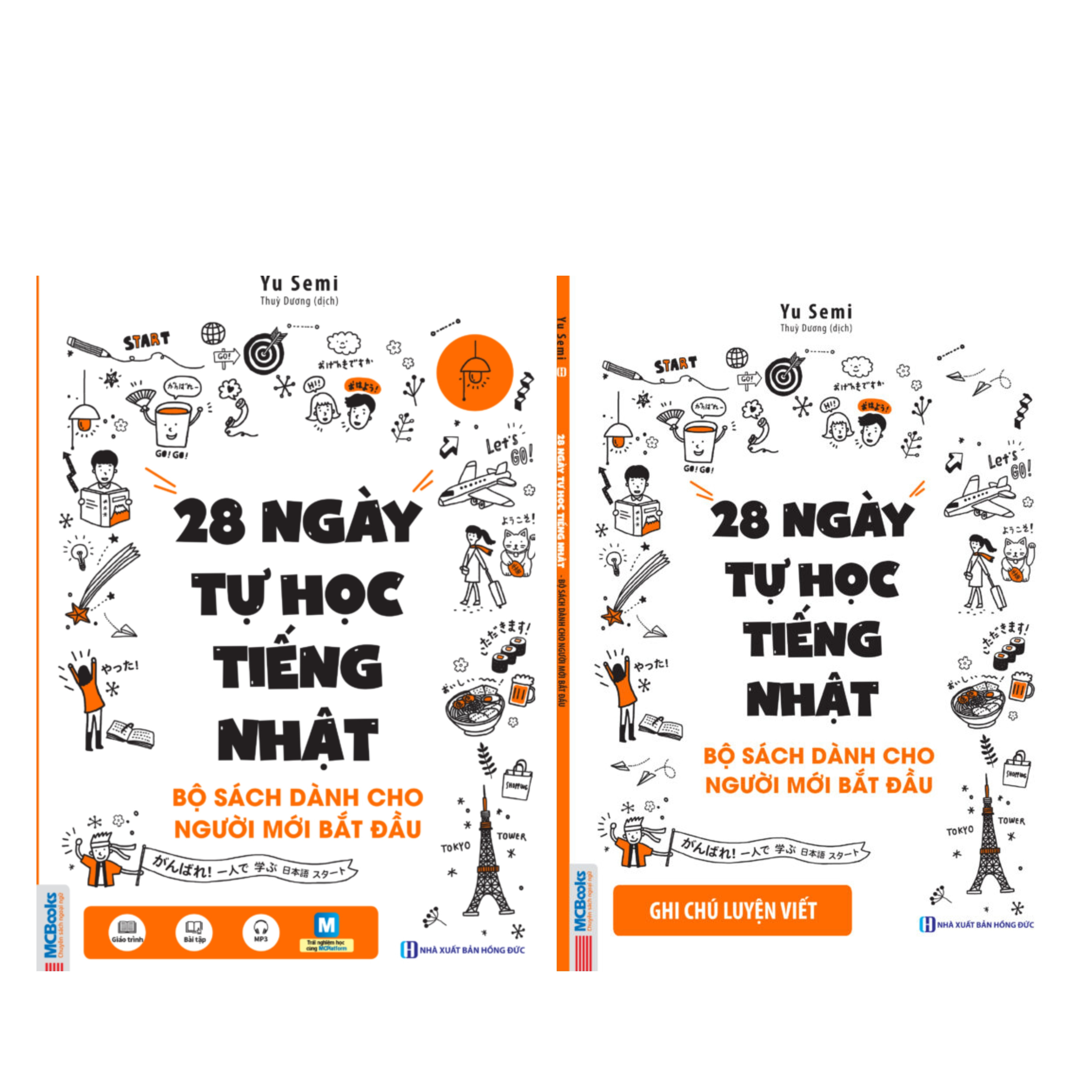 Combo 28 ngày tự học tiếng Nhật – Ghi chú luyện viết – Sách bài tập TV