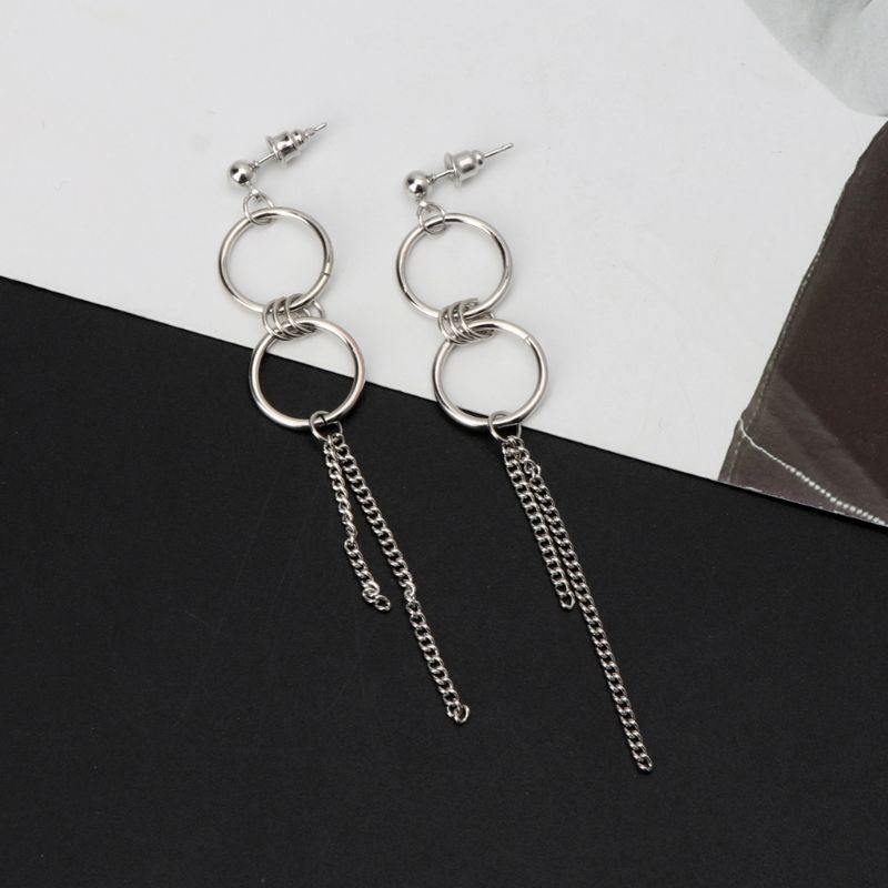 Đôi khuyên tai bông tai sợi xích dài KPOP BTS thời trang Hàn Quốc