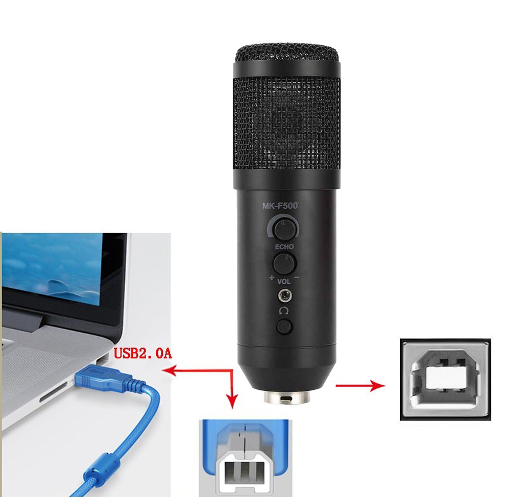 Microphone Thu Âm Live Stream MK-F500USB Kết Nối Qua Cổng USB Cao Cấp AZONE