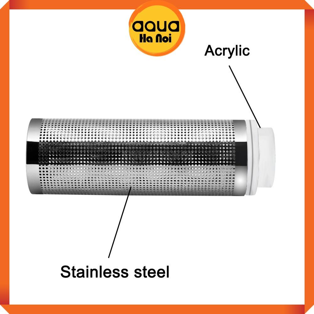Bịt tép inox 304 - Miệng mica - Phi 12/16 mm - Ngăn hút cá tép con vào máy lọc hồ thủy sinh