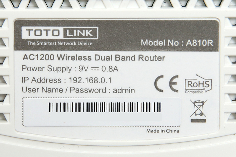 Router Wi-Fi Băng Tần Kép AC1200 Totolink A810R - Hàng Chính Hãng