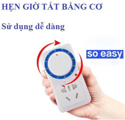 Ổ cắm hẹn giờ cơ MK-958 hẹn giờ tắt sử dụng đơn giản công suất 10A/220V