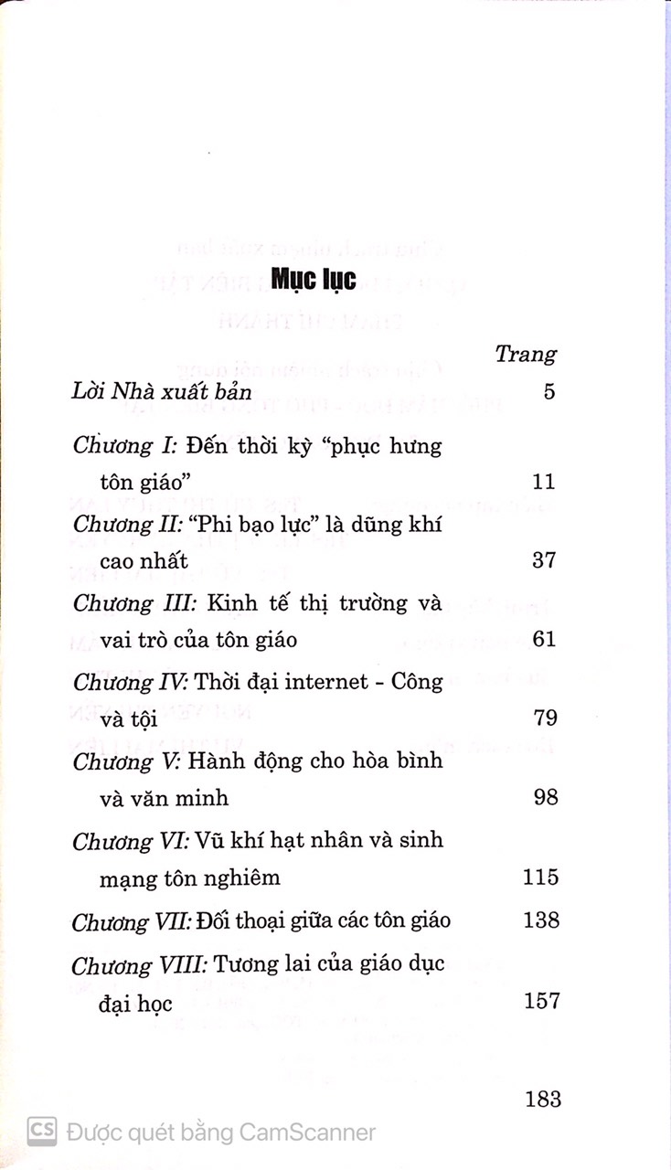 Tôn giáo và hòa bình trong thế kỷ XXI (Sách tham khảo)