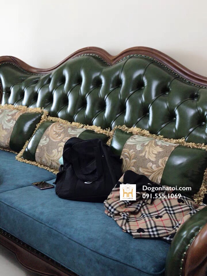 Bộ Sofa Gỗ Phòng Khách Nhập Khẩu Tân Cổ Điển SF412