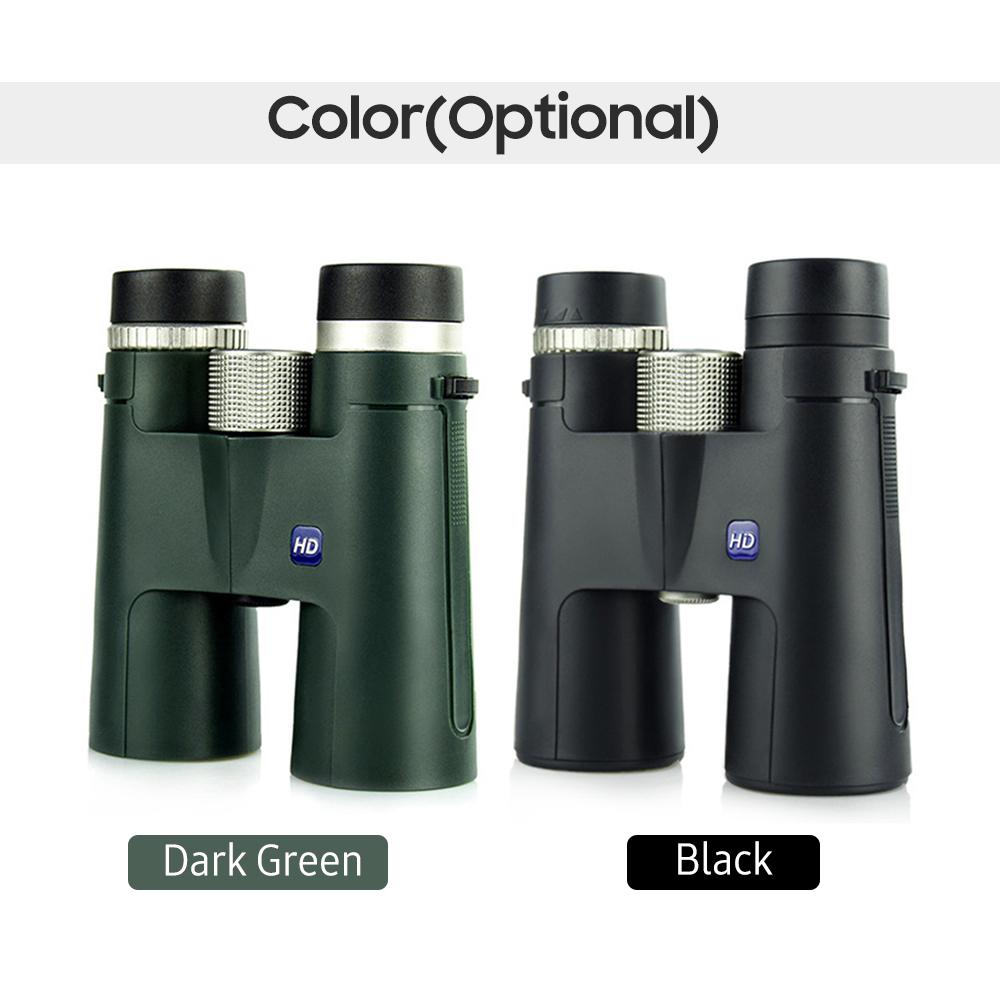 12×42 Binocular Telescope High Definition Roof Prism with Right-Eye Diopter Professional Waterproof Binoculars
