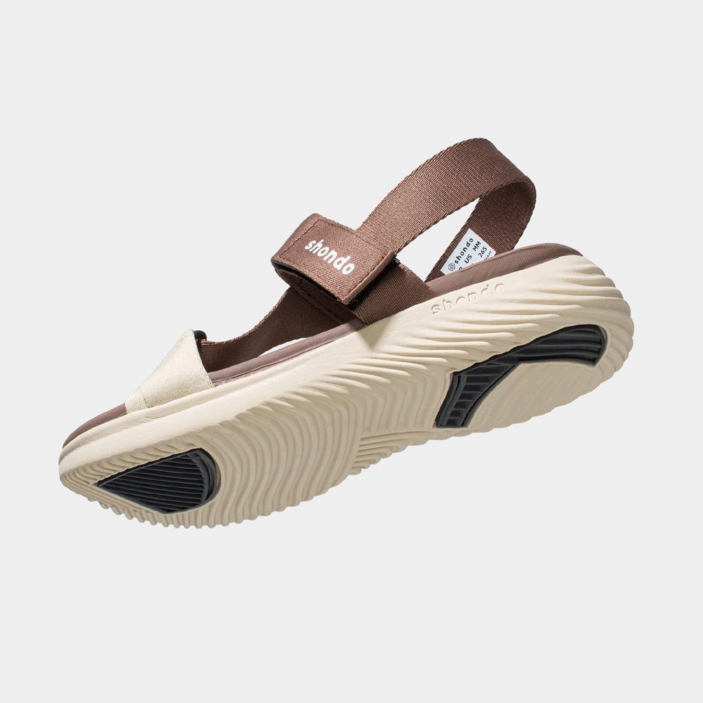 Giày Sandals Nam Nữ Shondo F7 Continew Nâu F7N2797