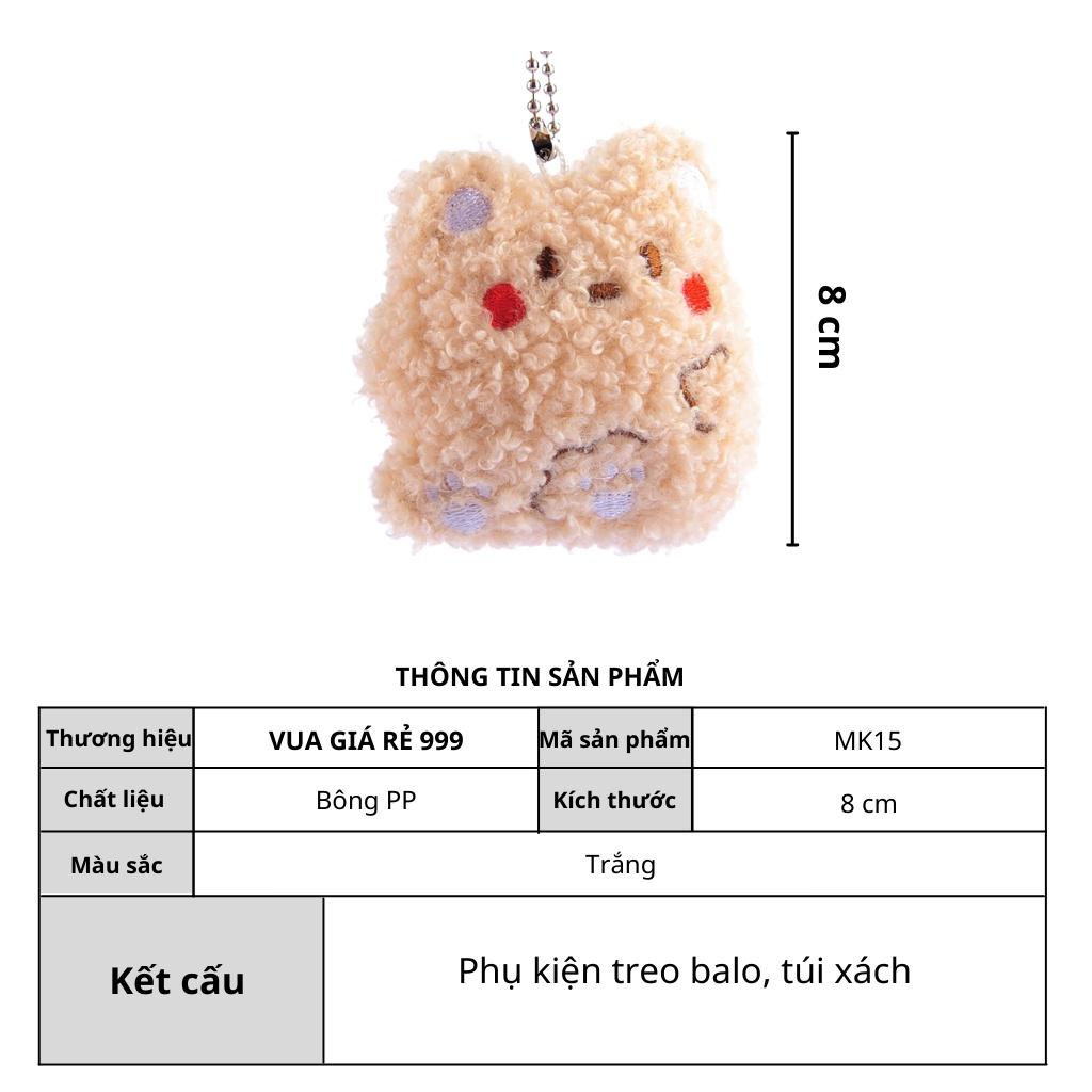 Móc khóa gấu bông treo balo túi xách móc khóa siêu dễ thương VUAGIARE999 MK15